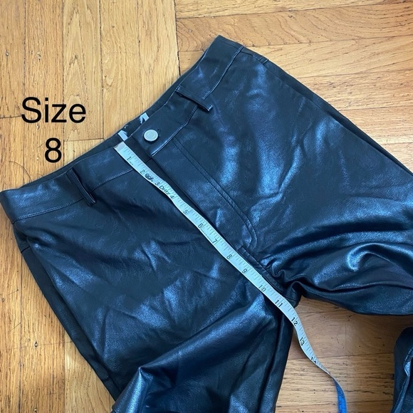 NWOT Princess Polly Faux Leather High Waisted Straight  MACEY Black Pants - Picture 15 of 16